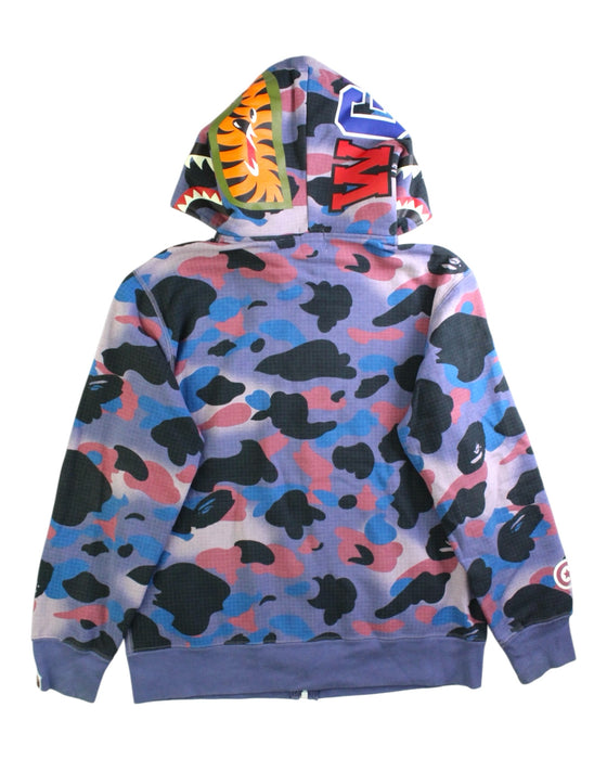 A Multicolour Hooded Sweatshirts from BAPE KIDS in size 11Y for girl. (Back View)