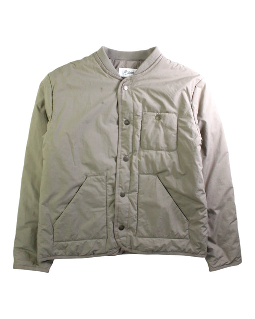 A Beige Puffer/Quilted Jackets from Bonpoint in size 14Y for boy. (Front View)