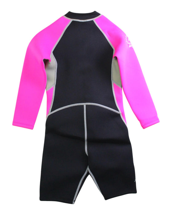 A Black Wetsuits from Minnex in size 8Y for girl. (Back View)