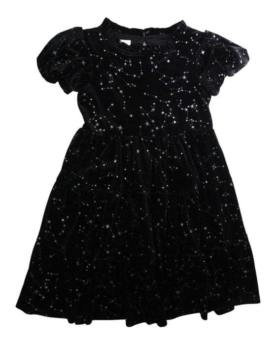 A Black Short Sleeve Dresses from Monsoon in size 7Y for girl. (Front View)
