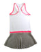 A White Sleeveless Dresses from Zoe Alexander in size 7Y for girl. (Back View)