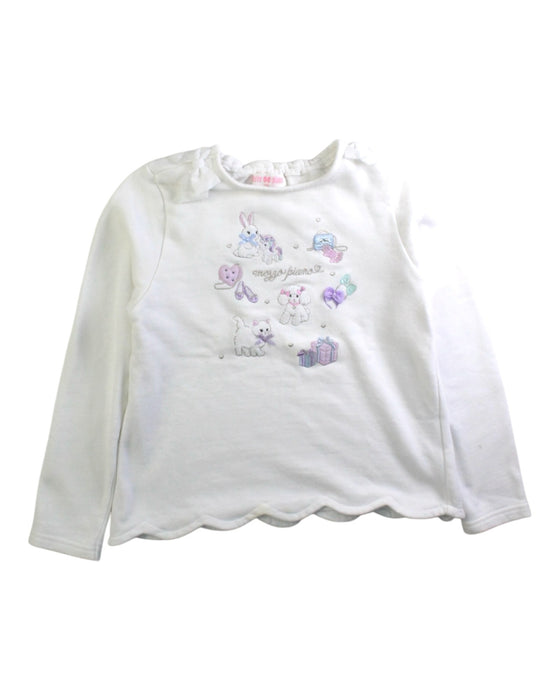 A White Long Sleeve Tops from Mezzo Piano in size 9Y for girl. (Front View)
