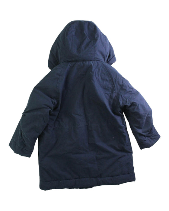A Navy Coats from Monoprix in size 3T for girl. (Back View)