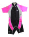 A Black Wetsuits from Minnex in size 4T for girl. (Front View)