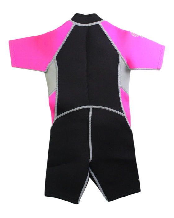 A Black Wetsuits from Minnex in size 4T for girl. (Back View)