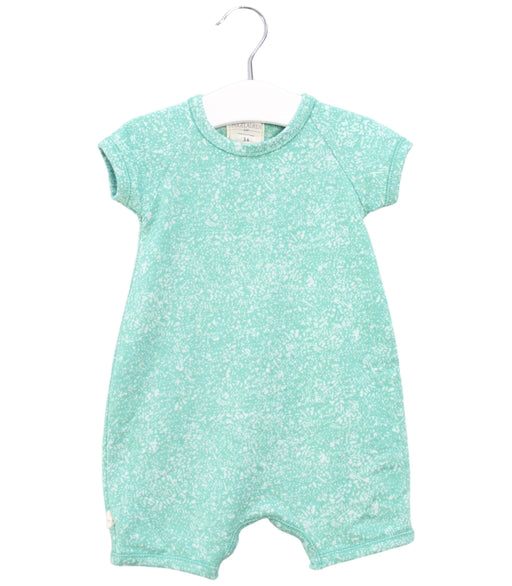 A Green Short Sleeve Rompers from PAIGELAUREN in size 3-6M for boy. (Front View)