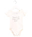 A Ivory Short Sleeve Bodysuits from Finn + Emma in size 3-6M for neutral. (Front View)