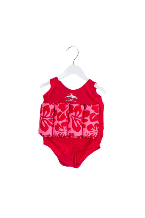 A Pink Floatsuits from Konfidence in size 12-18M for girl. (Front View)