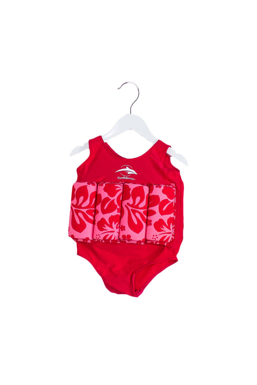 A Pink Floatsuits from Konfidence in size 12-18M for girl. (Front View)