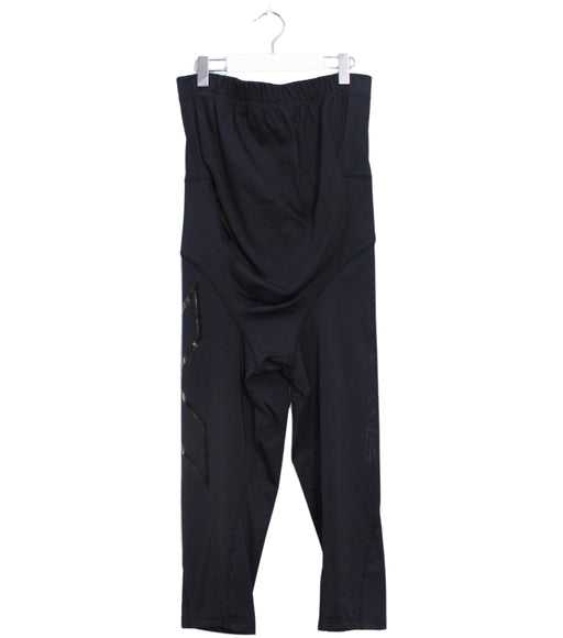 A Black Leggings from 2XU in size M for maternity. (Front View)