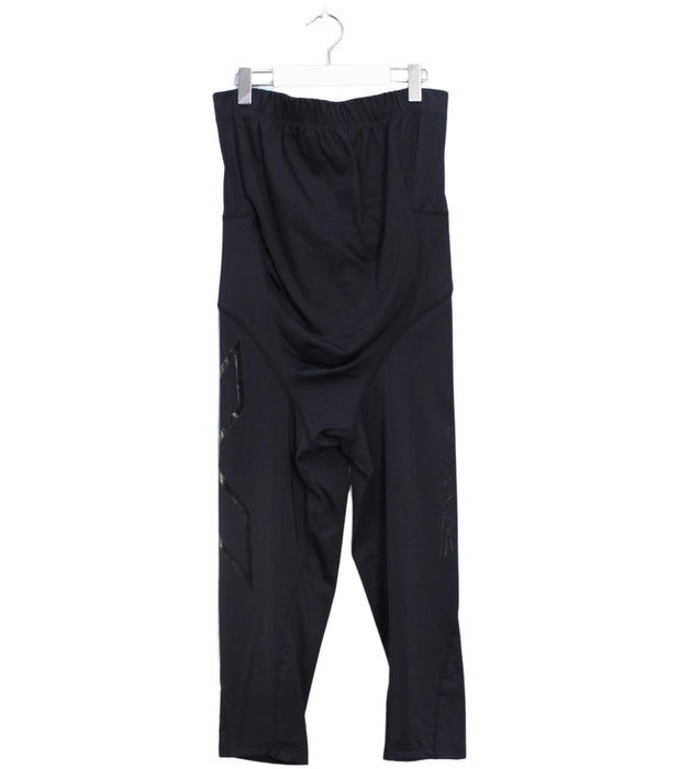 A Black Leggings from 2XU in size M for maternity. (Front View)