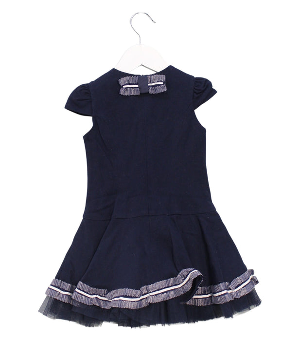 A Navy Short Sleeve Dresses from Nicholas & Bears in size 12-18M for girl. (Back View)