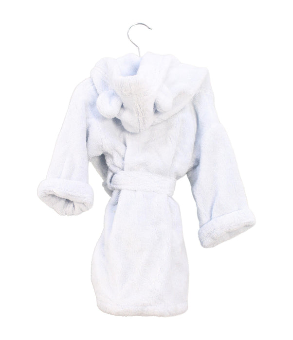 A Blue Bathrobes from The Little White Company in size 6-12M for girl. (Back View)