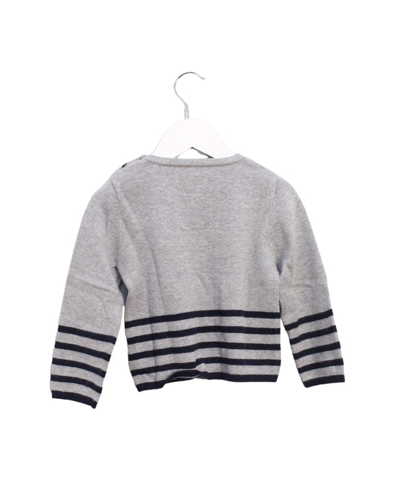A Grey Knit Sweaters from Jacadi in size 18-24M for girl. (Back View)
