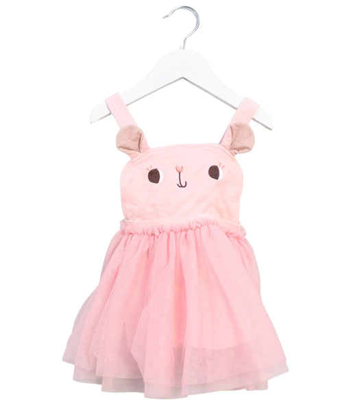 A Pink Sleeveless Dresses from Momonittu in size 12-18M for girl. (Front View)