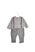 A Grey Long Sleeve Jumpsuits from Chickeeduck in size 12-18M for boy. (Front View)