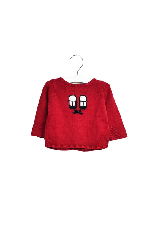 A Red Knit Sweaters from Jacadi in size 3-6M for girl. (Front View)