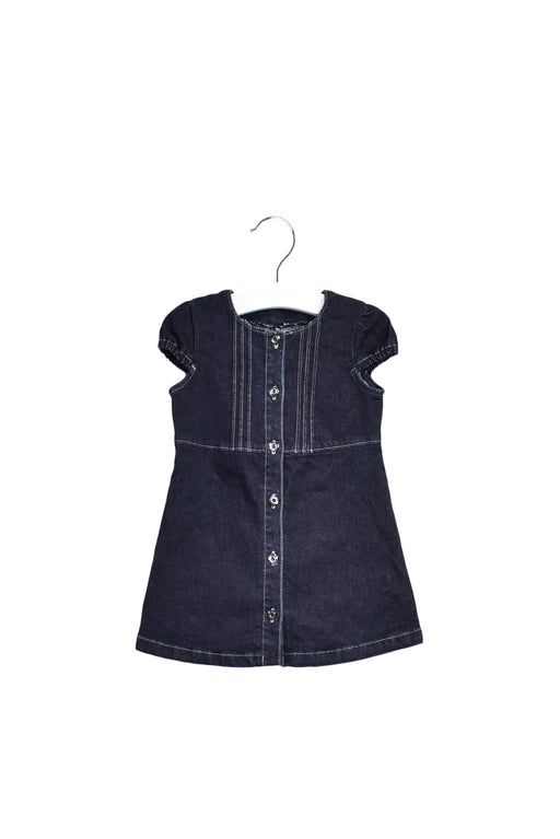 A Blue Short Sleeve Dresses from Comme Ca Fossette in size 12-18M for girl. (Front View)
