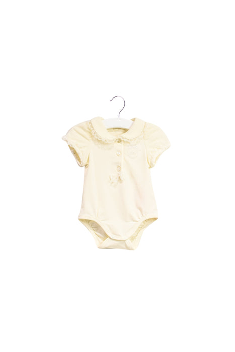 A White Short Sleeve Bodysuits from Nicholas & Bears in size 0-3M for girl. (Front View)