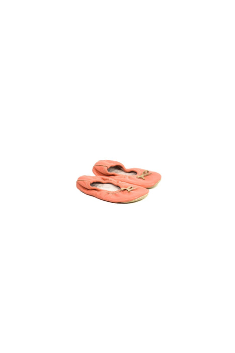 A Orange Flats from Bonpoint in size 3-6M for girl. (Front View)