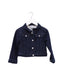 A Blue Lightweight Jackets from Petit Bateau in size 3T for girl. (Front View)