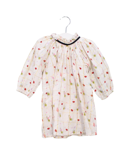 A Ivory Long Sleeve Dresses from Velveteen in size 12-18M for girl. (Front View)