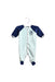 A Blue Long Sleeve Jumpsuits from Petit Bateau in size 0-3M for boy. (Front View)