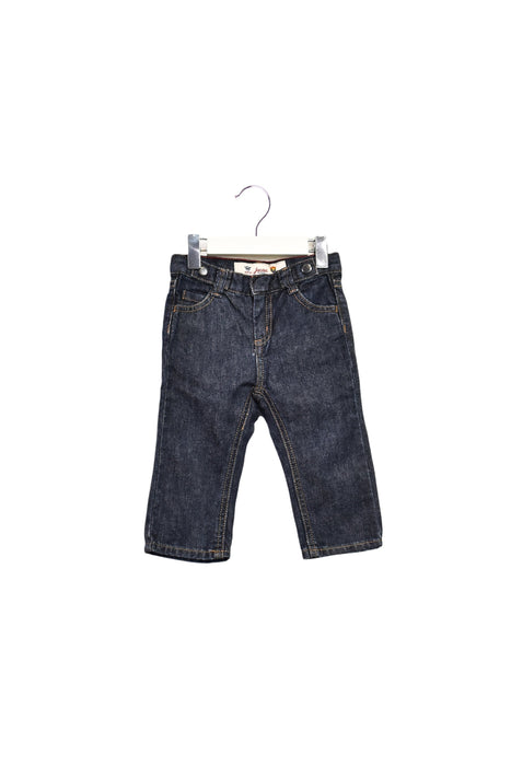 A Navy Jeans from Jacadi in size 6-12M for boy. (Front View)