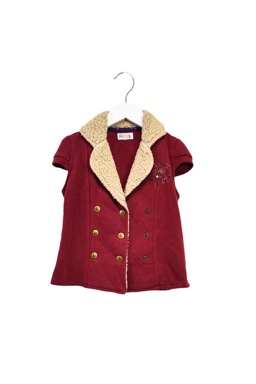 A Red Short Sleeve Tops from La Compagnie des Petits in size 5T for girl. (Front View)