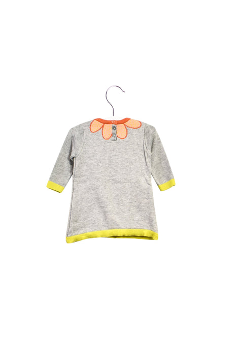 A Grey Long Sleeve Dresses from Seed in size 0-3M for girl. (Back View)