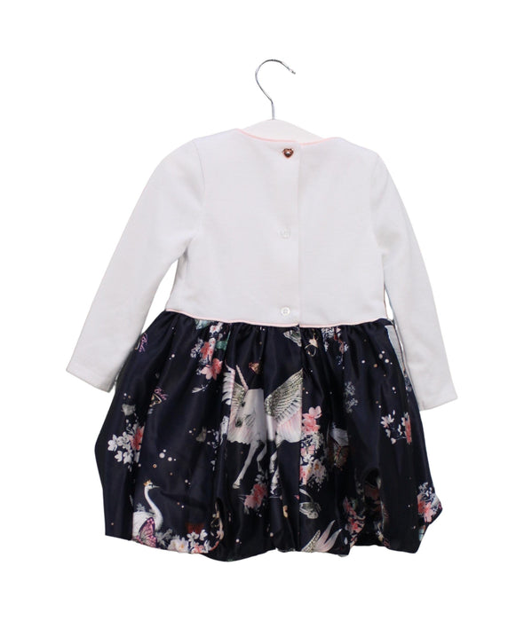 A Navy Long Sleeve Dresses from Baker by Ted Baker in size 12-18M for girl. (Back View)