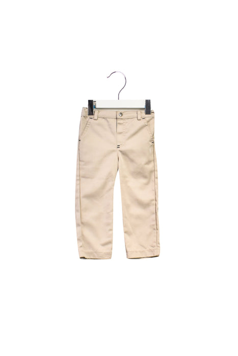 A Beige Casual Pants from Miniclasix in size 12-18M for boy. (Front View)
