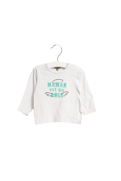 A White Long Sleeve Tops from null in size 6-12M for girl. (Front View)