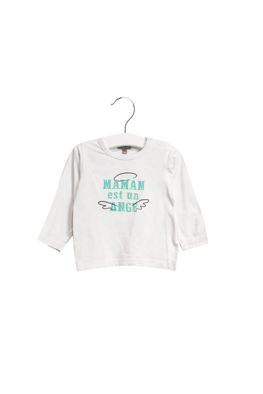 A White Long Sleeve Tops from null in size 6-12M for girl. (Front View)