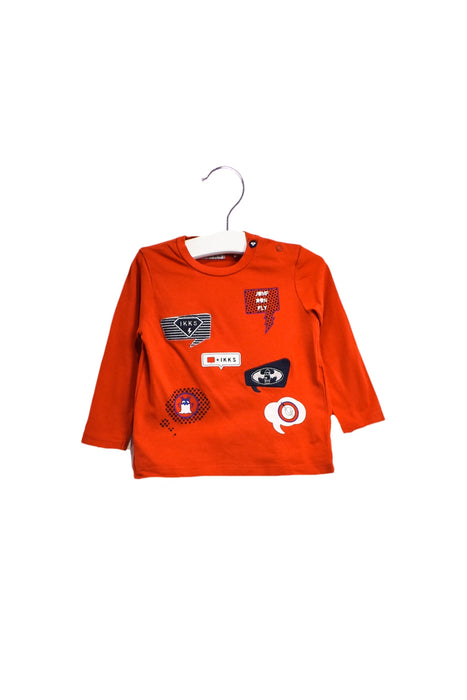 A Red Long Sleeve Tops from IKKS in size 6-12M for boy. (Front View)