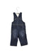A Navy Long Overalls from La Compagnie des Petits in size 3-6M for boy. (Back View)