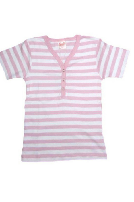 A Pink Short Sleeve Tops from Nature Baby in size 3 for girl. (Front View)