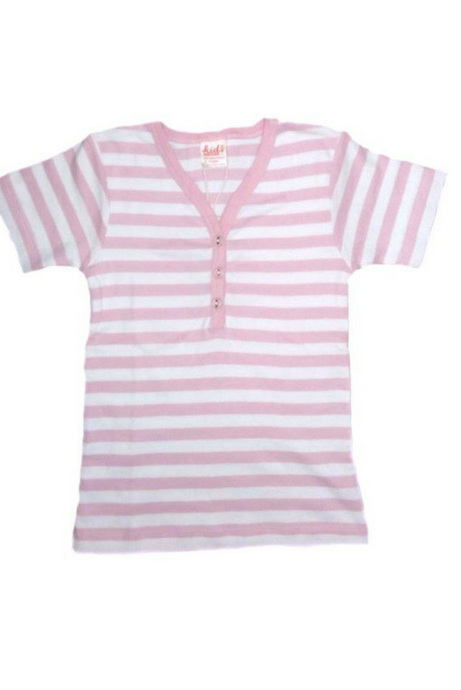A Pink Short Sleeve Tops from Nature Baby in size 3 for girl. (Front View)