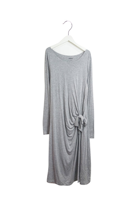 A Grey Long Sleeve Dresses from Three Dots in size L for maternity. (Front View)