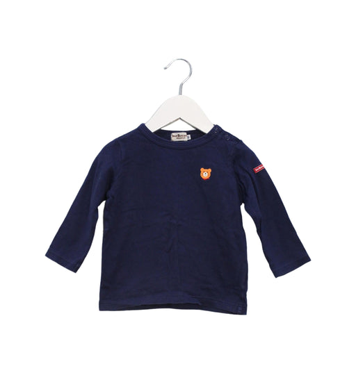 A Navy Long Sleeve Tops from Miki House in size 12-18M for boy. (Front View)