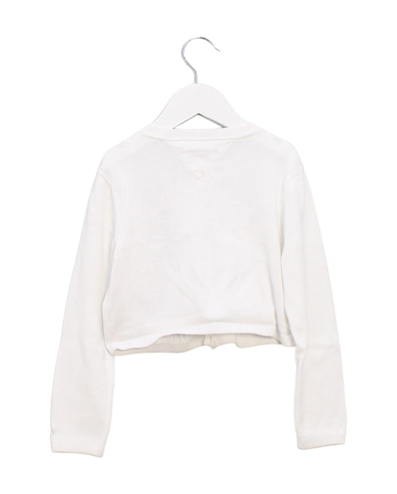 A White Cardigans from Tommy Hilfiger in size 4T for girl. (Back View)