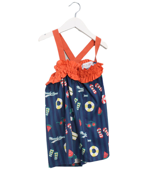 A Blue Sleeveless Tops from Moody Tiger in size 11Y for girl. (Front View)