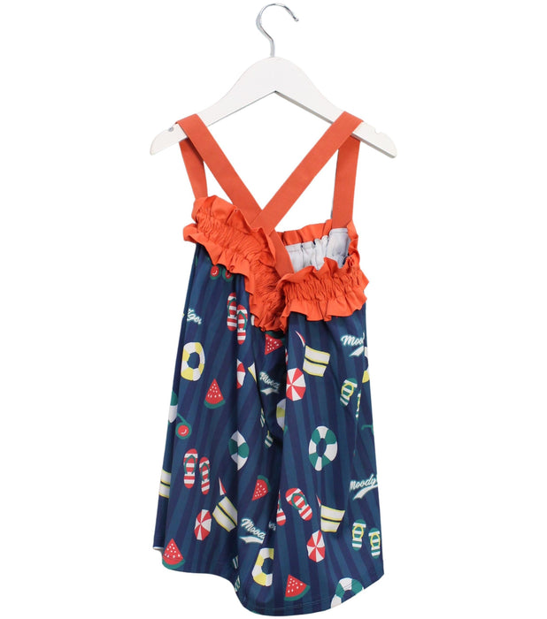 A Blue Sleeveless Tops from Moody Tiger in size 11Y for girl. (Back View)