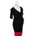 A Black Short Sleeve Dresses from Seraphine in size S for maternity. (Front View)