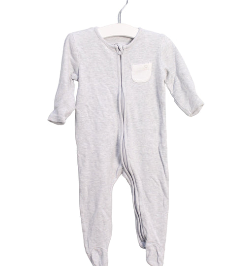 A Grey Onesies from Mori in size 3-6M for neutral. (Front View)
