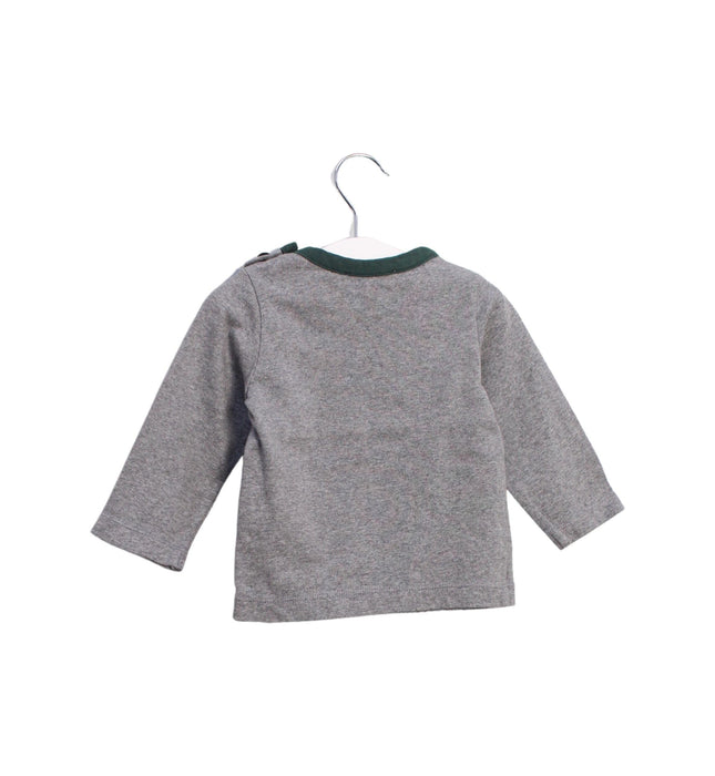 A Grey Long Sleeve Tops from Jacadi in size 3-6M for boy. (Back View)