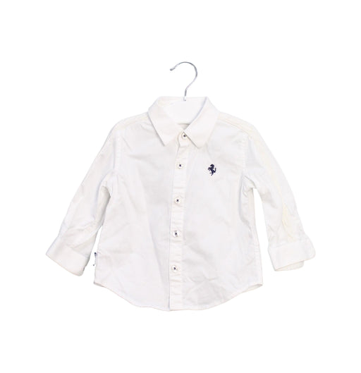 A White Shirts from Ferrari in size 6-12M for boy. (Front View)