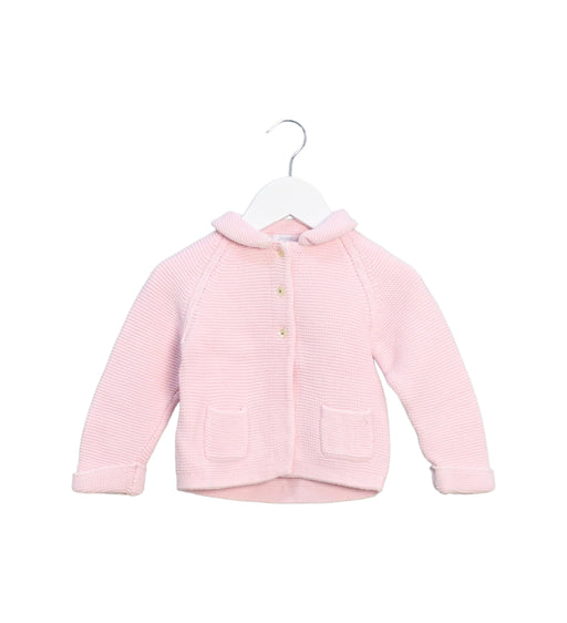 A Pink Cardigans from Jacadi in size 12-18M for girl. (Front View)