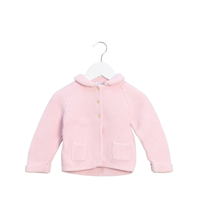 A Pink Cardigans from Jacadi in size 12-18M for girl. (Front View)