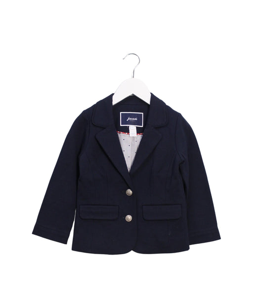 A Navy Blazers from Jacadi in size 4T for girl. (Front View)
